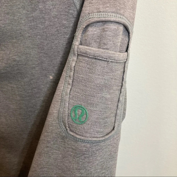 LULULEMON Sz 14 Bench Warmer Zipper Thick Jersey Knit  Funnel Neckline Jacket - Picture 12 of 12